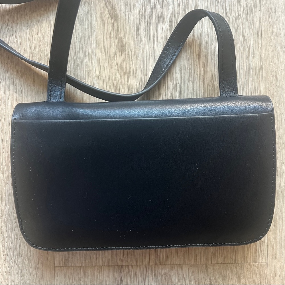 All Saints Black Leather Crossbody Bag - Picture 7 of 10
